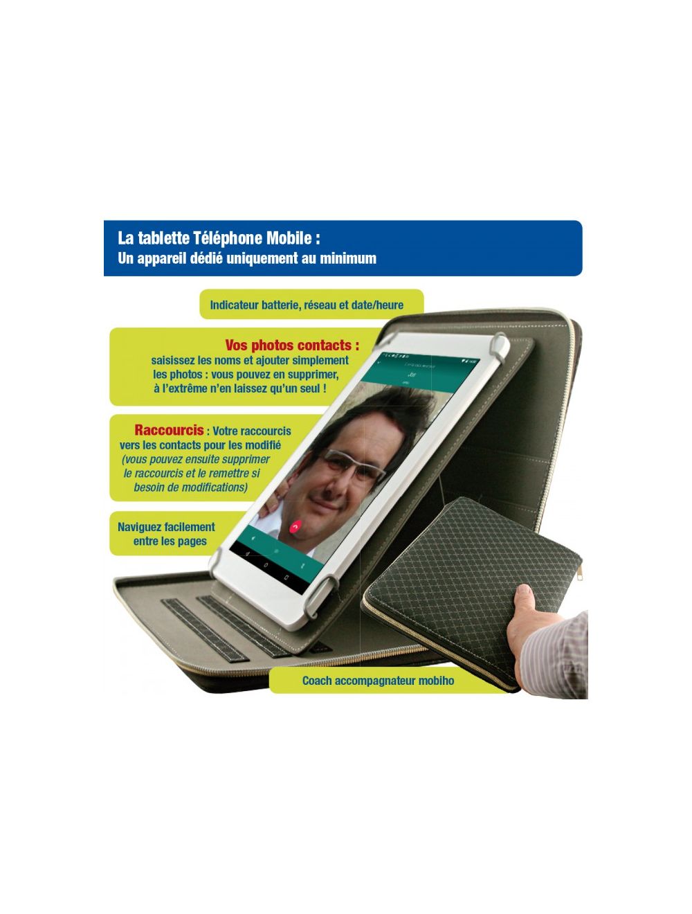 Tablette pour seniors - téléphone géant mobile 10 pouces