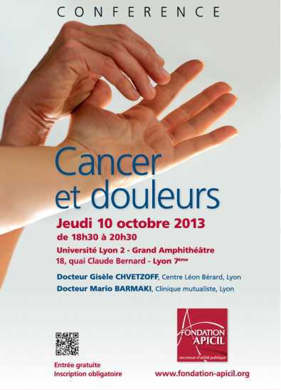 Conférence "Cancer et douleurs" le 10 octobre 2013